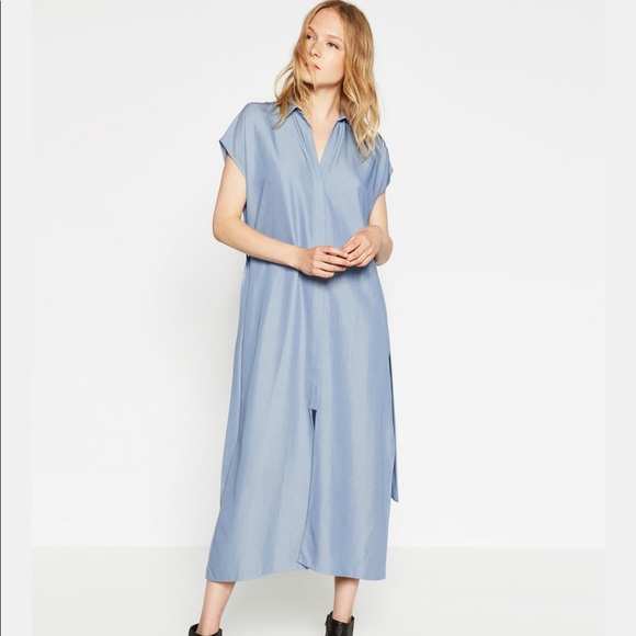 Zara Dresses & Skirts - NWT Zara light blue tunic Dress size medium